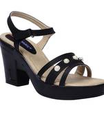 Women Synthetic Black sandal
