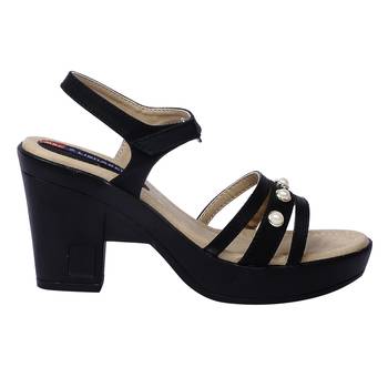 Women Synthetic Black sandal 2