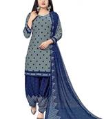 Grey Printed Cotton Salwar