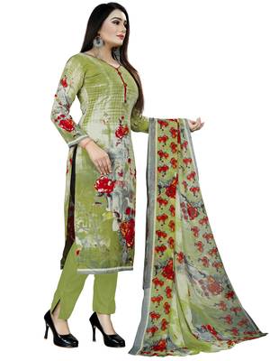 Green Floral Print Cotton Salwar 3