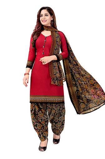 Red Printed Cotton Salwar