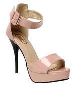 women Peach synthetic Stilettos