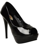 women Black synthetic Stilettos