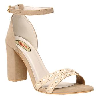 women Cream synthetic Stilettos 1