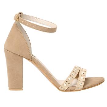 women Cream synthetic Stilettos 2