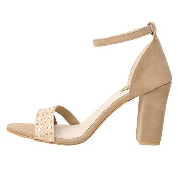 women Cream synthetic Stilettos 3