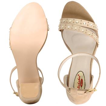 women Cream synthetic Stilettos 5