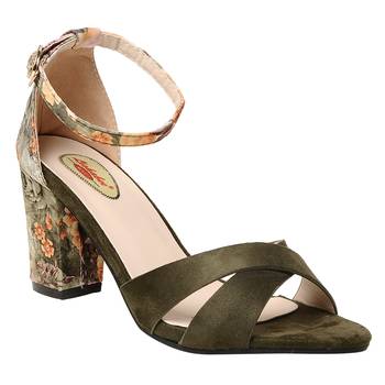 women Green synthetic Stilettos 1