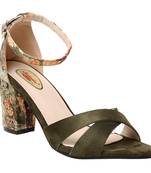 women Green synthetic Stilettos