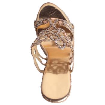 Women Synthetic Gold Heel 4