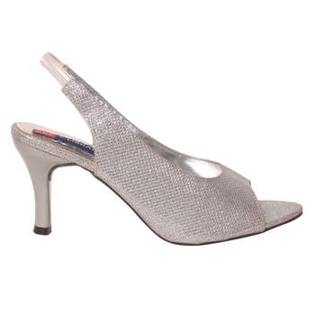 Women Synthetic Silver Heels 2