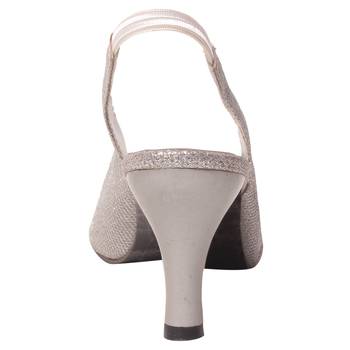Women Synthetic Silver Heels 4