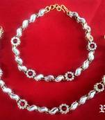 Royal Mystiqye Marron Jade Anklet,  Kundan Anklet