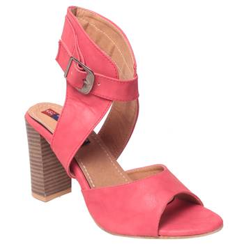 Women Synthetic Peach Heels 1