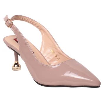 Women Synthetic Nude Heels 1