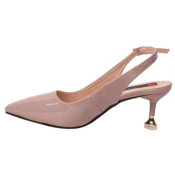 Women Synthetic Nude Heels 3