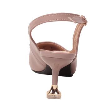 Women Synthetic Nude Heels 4