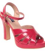 Women Synthetic Red Heels