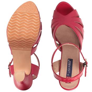 Women Synthetic Red Heels 5