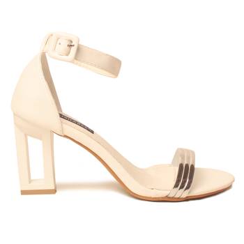 women Synthetic Silver Heels 2