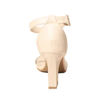 women Synthetic Silver Heels 4