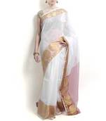 Supernet Cotton Banarasi Zari Border Saree