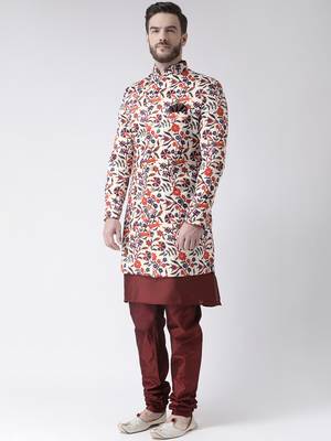Multicolor Floral Print Indo Western Dresses 2