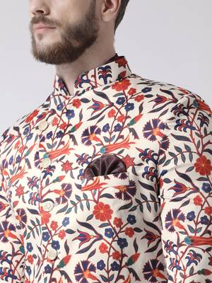 Multicolor Floral Print Indo Western Dresses 5