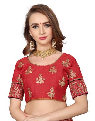 Black Embroidered Satin Saree With Blouse 4