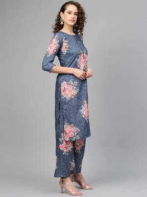 Blue digital print polyester salwar 3
