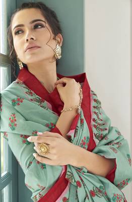 Light-green embroidered silk salwar 3