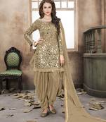 Chiku embroidered taffeta salwar