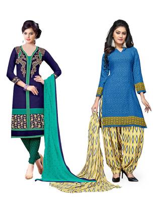 Blue Printed Cotton Salwar 1