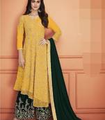 Green embroidered georgette salwar