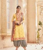 Grey embroidered santoon salwar
