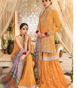 Yellow embroidered santoon salwar
