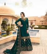 Blue embroidered santoon salwar