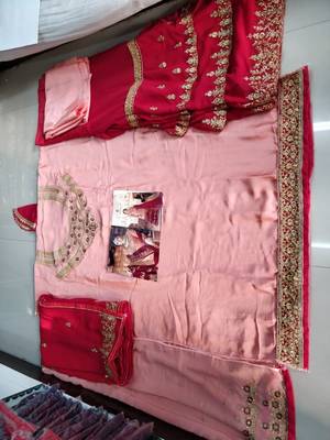 Maroon embroidered santoon salwar 2
