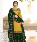 Green embroidered santoon salwar