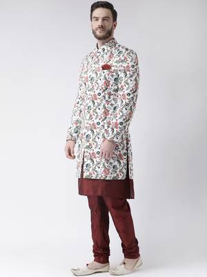 Multicolor Floral Print Indo Western Dresses 2
