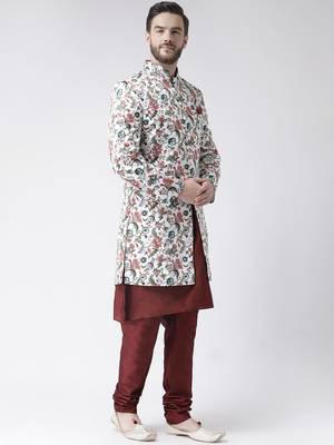 Multicolor Floral Print Indo Western Dresses 3