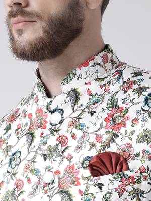 Multicolor Floral Print Indo Western Dresses 5