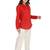 Women's Red Cotton Polka Dot Printed Top