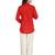 Women's Red Cotton Polka Dot Printed Top