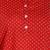 Women's Red Cotton Polka Dot Printed Top