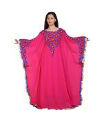 pink georgette embroidered aari work islamic-kaftans