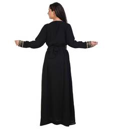 black georgette embroidered zari work islamic-kaftans