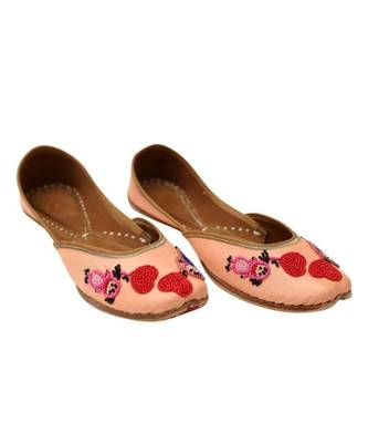 Peach Bead Work Party Wear Ethnic.Jutti 1