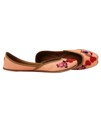 Peach Bead Work Party Wear Ethnic.Jutti 2