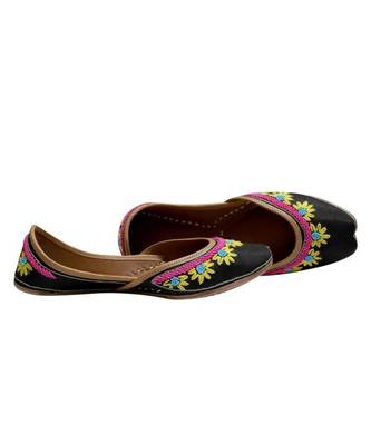 Black Thread Work Party Wear Ethnic.Jutti 2